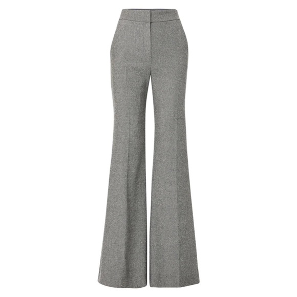 VERONICA BEARD Lebone Wool Tweed Loose Flared Pants in Gray Multi - Picture 2 of 13